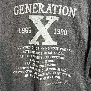 GENERATION X Charcoal Men's Short Sleeve Tee